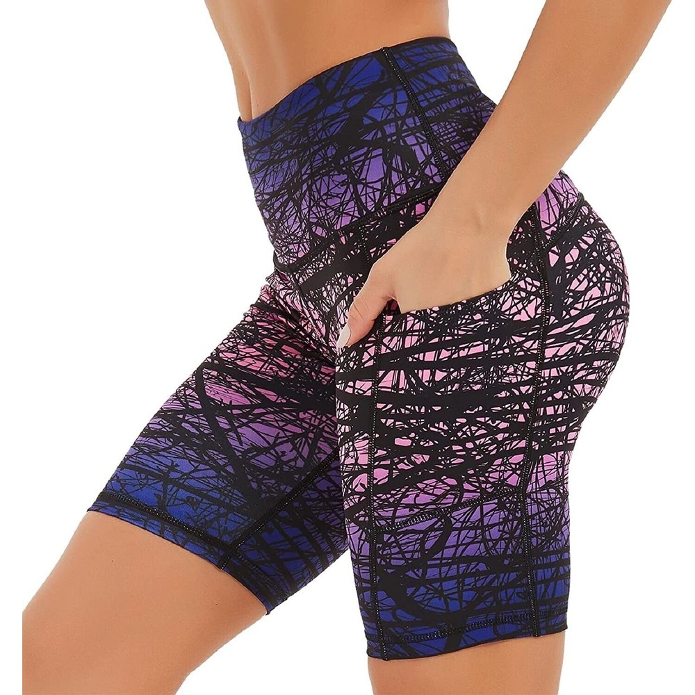 COOLOMG Yoga Shorts Muti Color Size XL Pockets